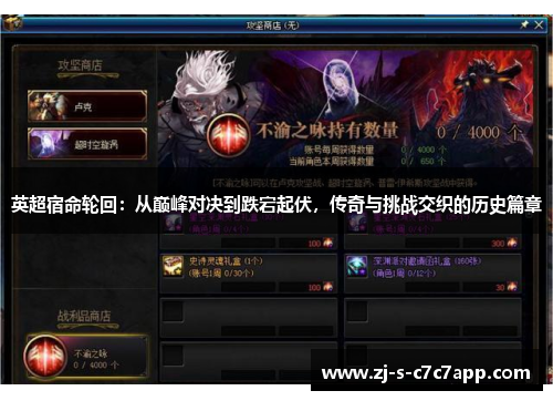 英超宿命轮回：从巅峰对决到跌宕起伏，传奇与挑战交织的历史篇章